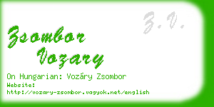 zsombor vozary business card